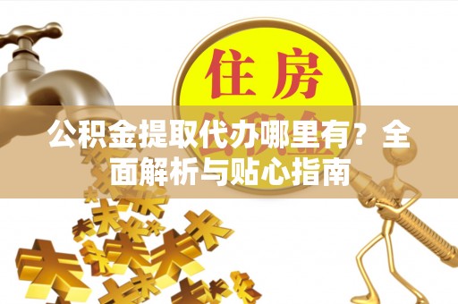 桐柏公积金提取代办哪里有？全面解析与贴心指南