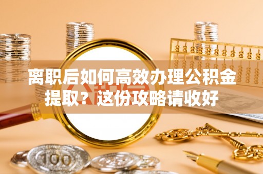 桐柏离职后如何高效办理公积金提取？这份攻略请收好
