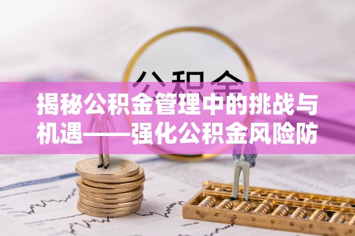 桐柏揭秘公积金管理中的挑战与机遇——强化公积金风险防控的多维策略