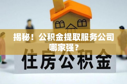 桐柏揭秘！公积金提取服务公司哪家强？