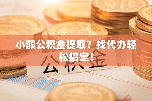桐柏小额公积金提取？找代办轻松搞定！