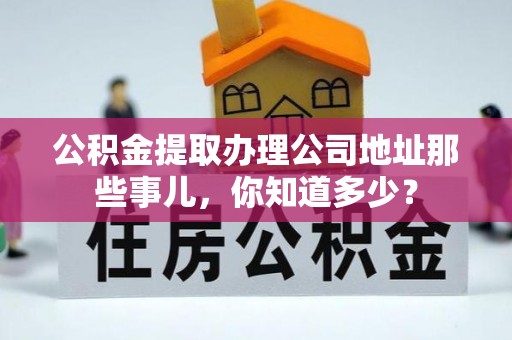 桐柏公积金提取办理公司地址那些事儿，你知道多少？