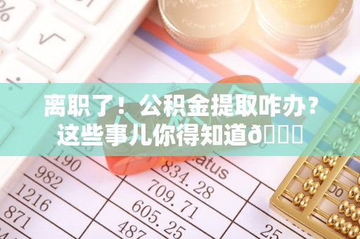 桐柏离职了！公积金提取咋办？这些事儿你得知道😎