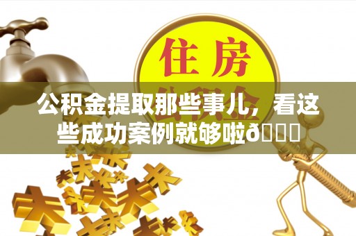 桐柏公积金提取那些事儿，看这些成功案例就够啦😎