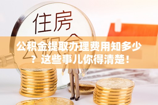 桐柏公积金提取办理费用知多少？这些事儿你得清楚！