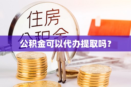 桐柏公积金可以代办提取吗？
